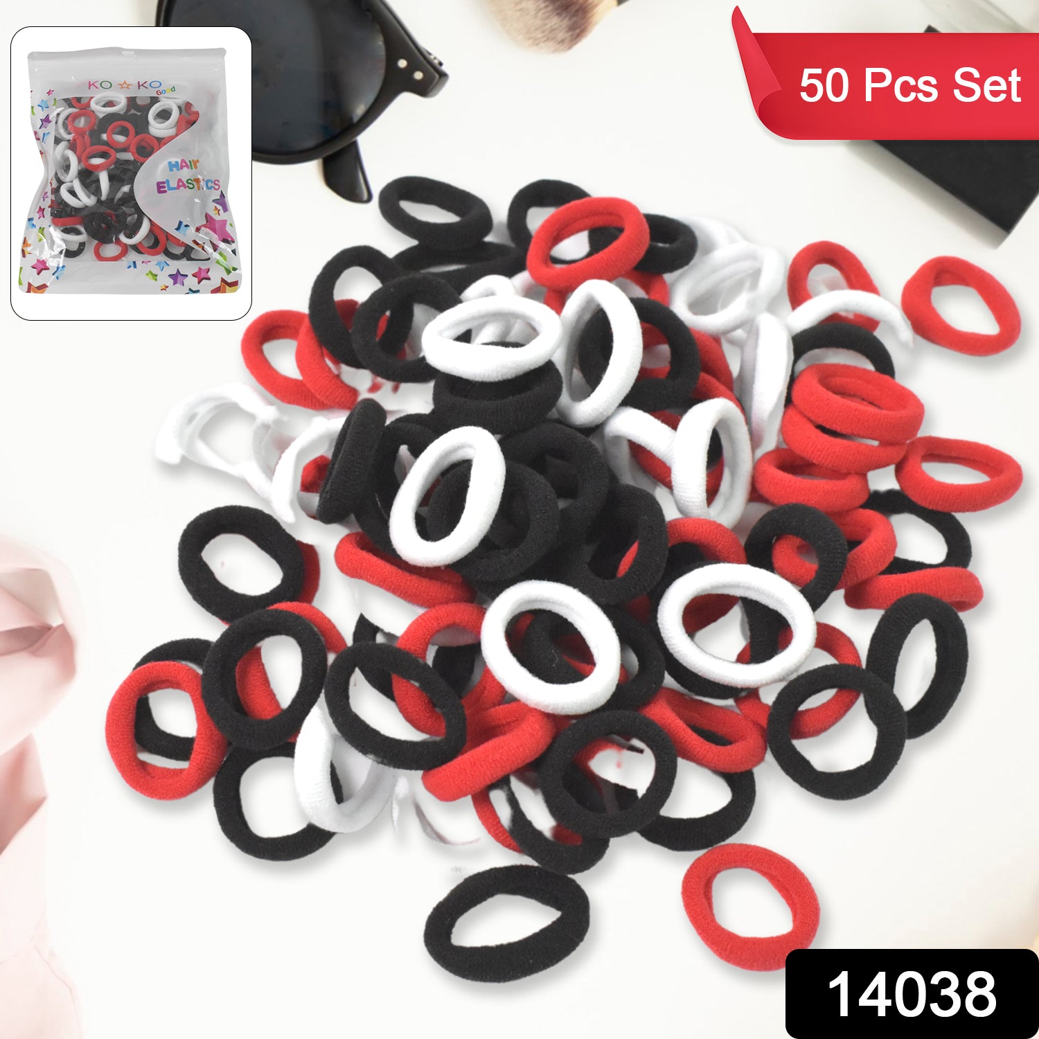 Small Hairbands Bands For Hair Rubber Bands (Pack Of 50 Multicolour) Small Hairbands Bands For Hair Rubber Bands (Pack Of 50 Multicolour)